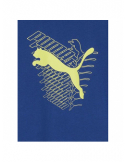 T-shirt graf cat bleu jaune enfant - Puma