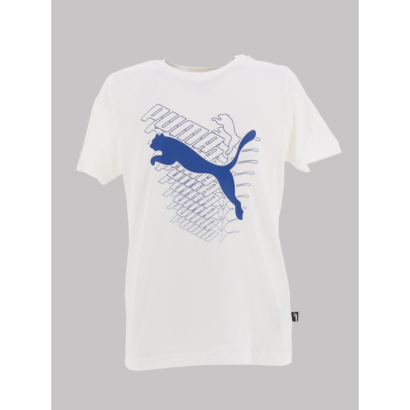 T-shirt graf cat blanc bleu enfant - Puma