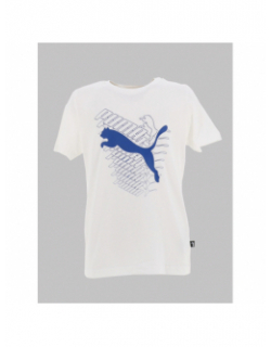 T-shirt graf cat blanc bleu enfant - Puma