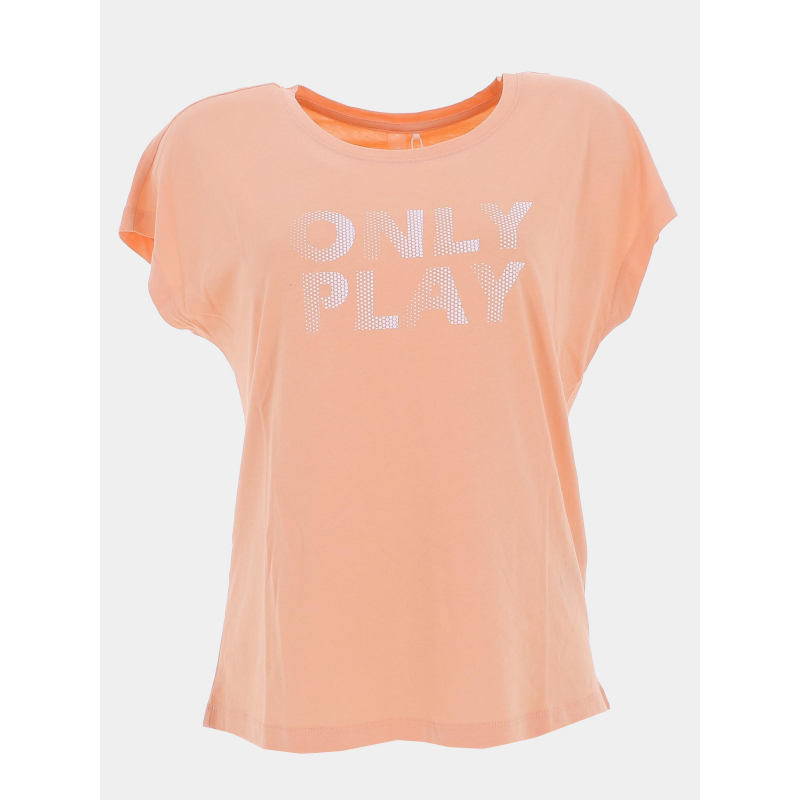 T-shirt de sport fedora loose orange femme - Only Play