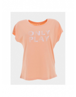 T-shirt de sport fedora loose orange femme - Only Play