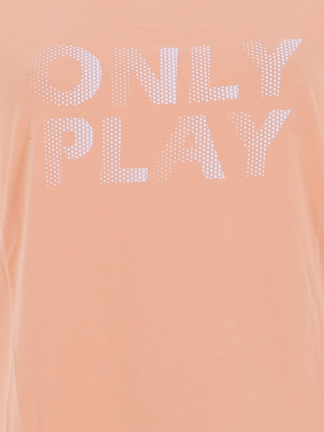 T-shirt de sport fedora loose orange femme - Only Play