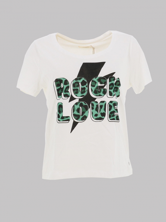 T-shirt leona rock love blanc femme - Deeluxe