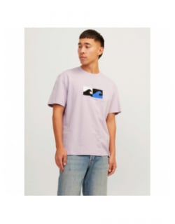 T-shirt marbella branding violet homme - Jack & Jones