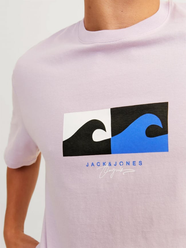 T-shirt marbella branding violet homme - Jack & Jones