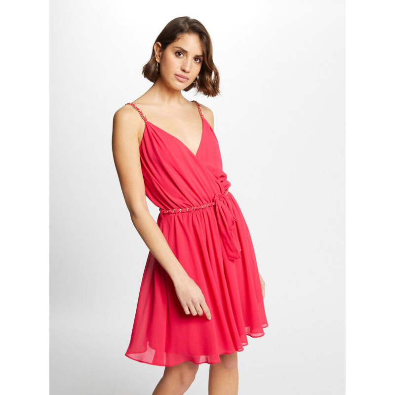 Robe fluide renodo framboise rose femme - Morgan