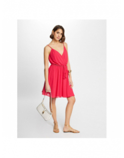 Robe fluide renodo framboise rose femme - Morgan