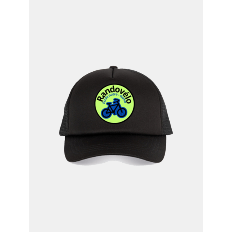 Casquette trucker randovélo noir enfant