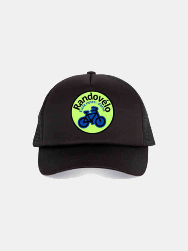 Casquette trucker randovélo noir enfant