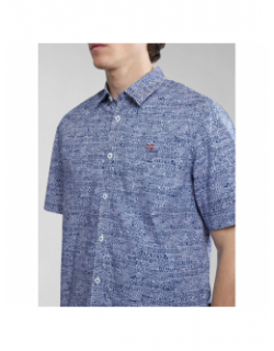 Chemise à motif g-ronge bleu homme - Napapijri