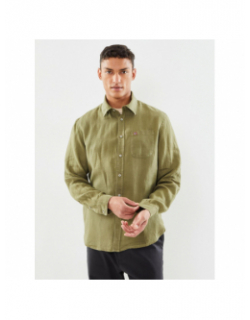 Chemise à motif g-linen vert homme - Napapijri