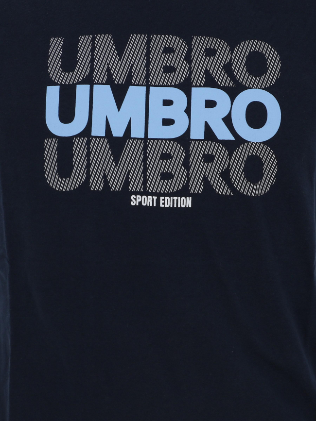 T-shirt multi-logo bleu marine homme - Umbro