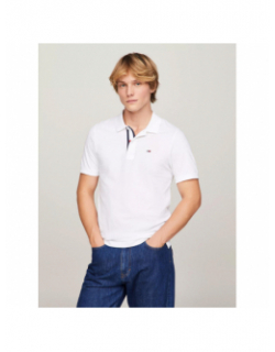 Polo uni slim blanc homme - Tommy Jeans