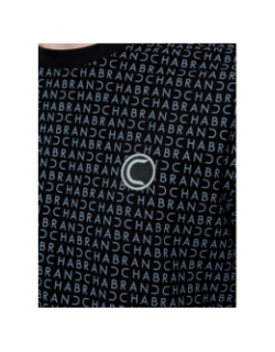 T-shirt multi-logos noir gris homme - Chabrand