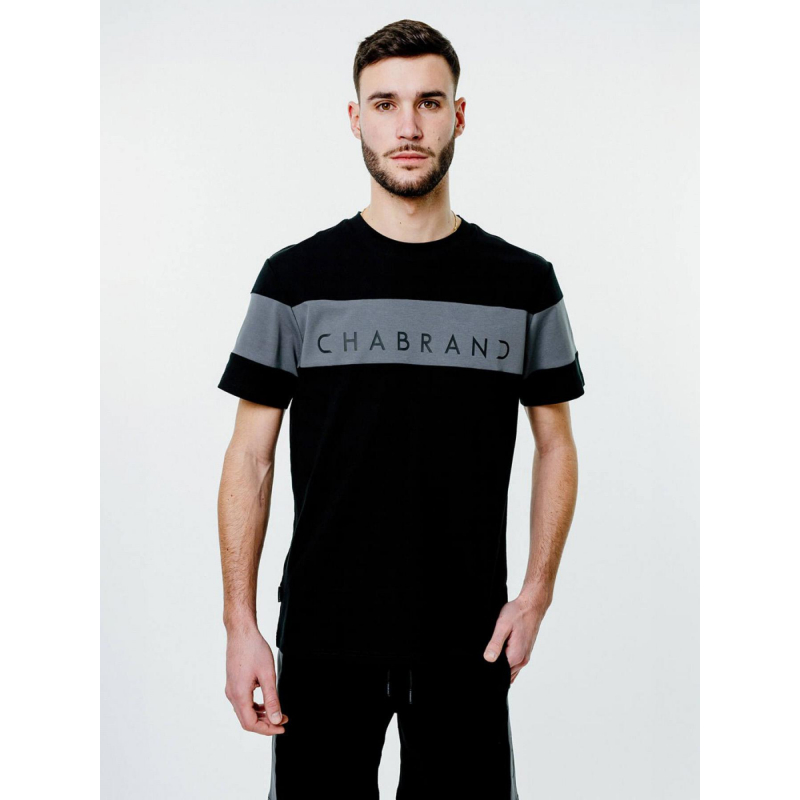 T-shirt logo noir gris homme - Chabrand