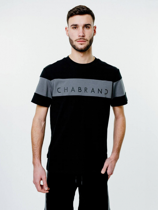 T-shirt logo noir gris homme - Chabrand