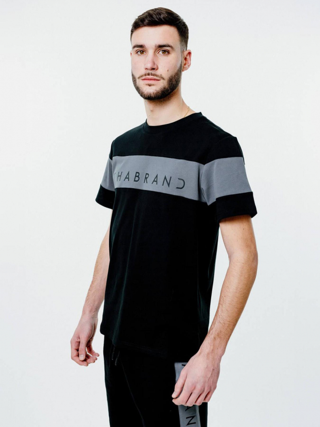 T-shirt logo noir gris homme - Chabrand