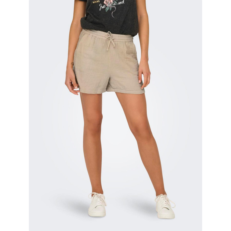 Short thyra beige femme - Only