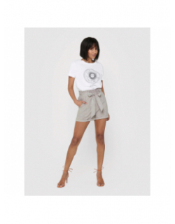 Short rayé smilla marron blanc femme - Only