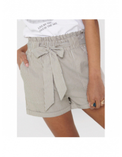 Short rayé smilla marron blanc femme - Only