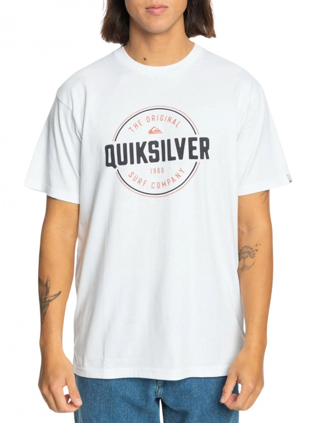 T-shirt bicolore circle up blanc homme - Quiksilver