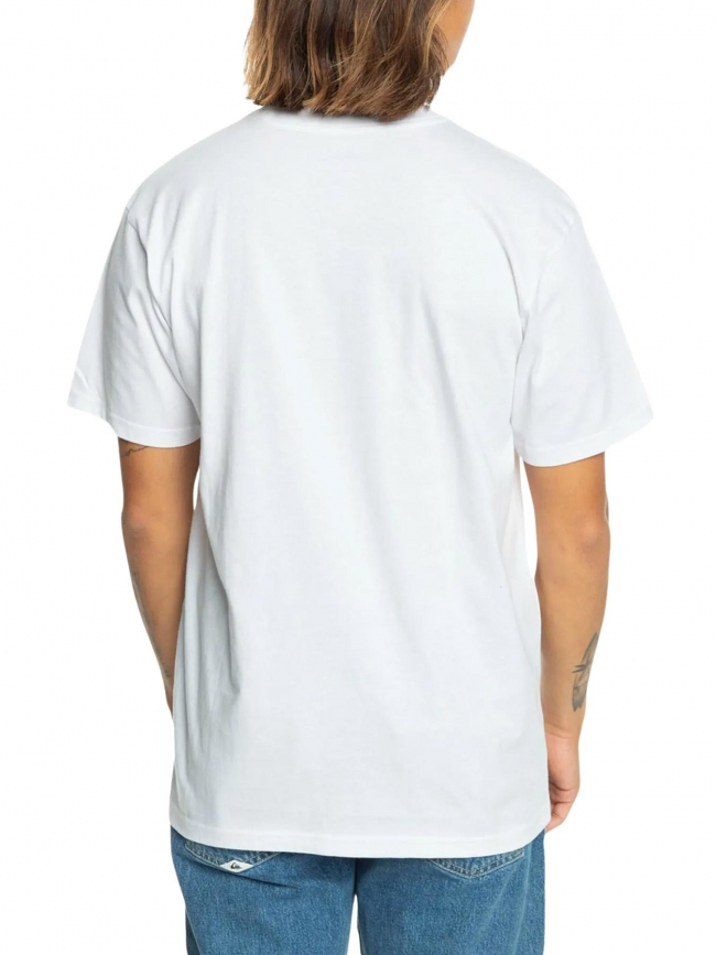 T-shirt bicolore circle up blanc homme - Quiksilver