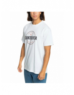 T-shirt bicolore circle up blanc homme - Quiksilver