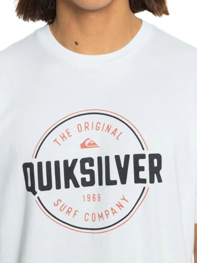 T-shirt bicolore circle up blanc homme - Quiksilver