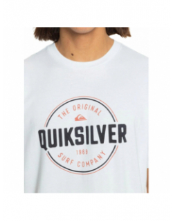 T-shirt bicolore circle up blanc homme - Quiksilver