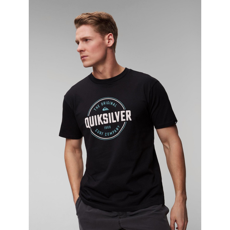 T-shirt bicolore circle up noir homme - Quiksilver