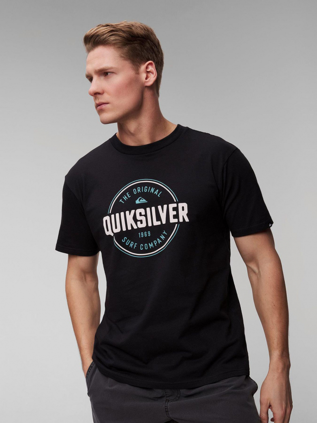 T-shirt bicolore circle up noir homme - Quiksilver