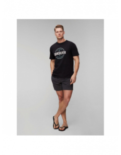 T-shirt bicolore circle up noir homme - Quiksilver