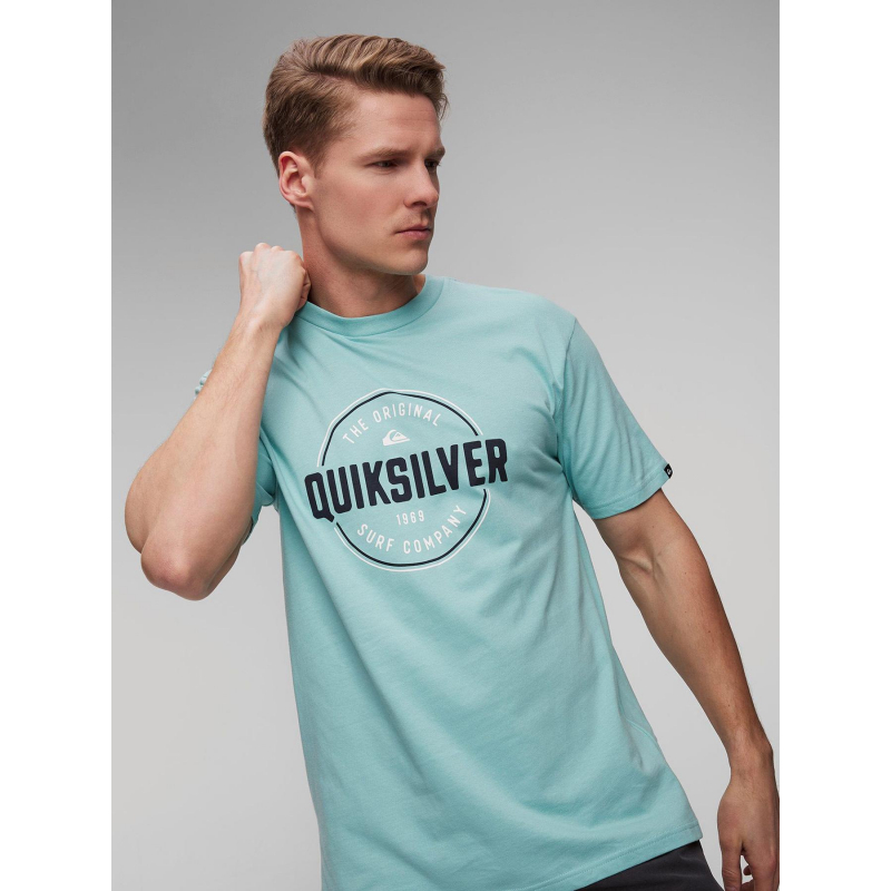 T-shirt bicolore circle up bleu homme - Quiksilver