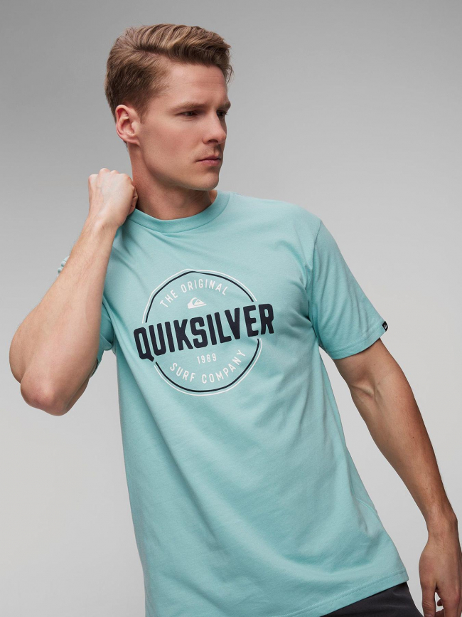 T-shirt bicolore circle up bleu homme - Quiksilver