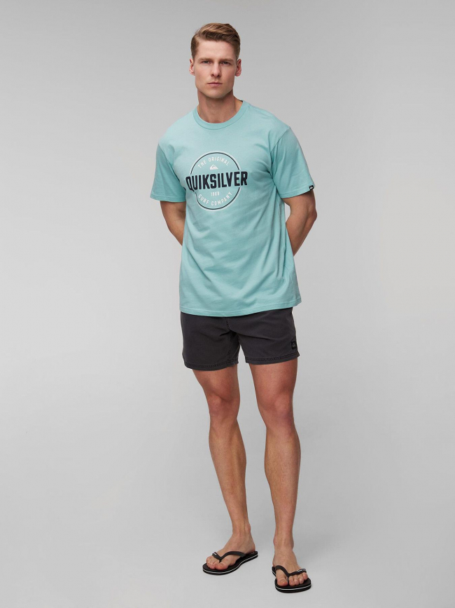 T-shirt bicolore circle up bleu homme - Quiksilver