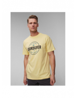 T-shirt bicolore circle up jaune homme - Quiksilver