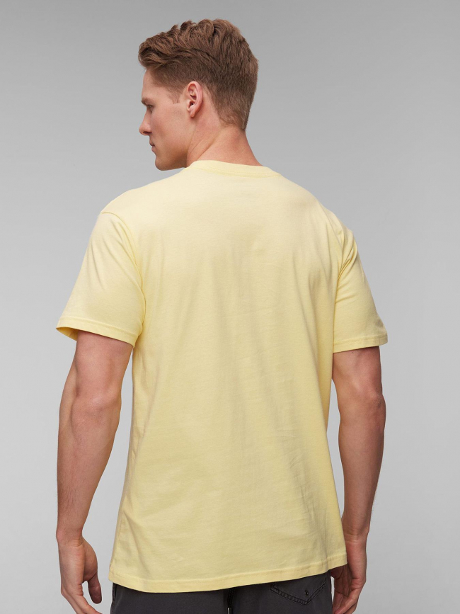 T-shirt bicolore circle up jaune homme - Quiksilver