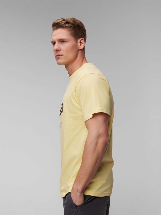 T-shirt bicolore circle up jaune homme - Quiksilver