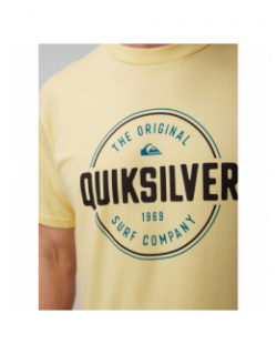 T-shirt bicolore circle up jaune homme - Quiksilver