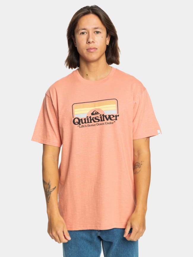 T-shirt bicolore step inside orange homme - Quiksilver