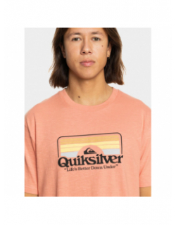 T-shirt bicolore step inside orange homme - Quiksilver