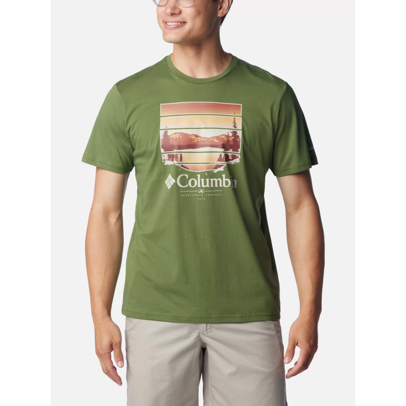 T-shirt path lake graphic vert homme - Columbia