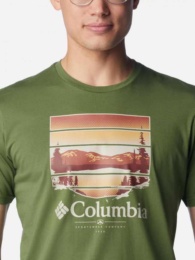 T-shirt path lake graphic vert homme - Columbia