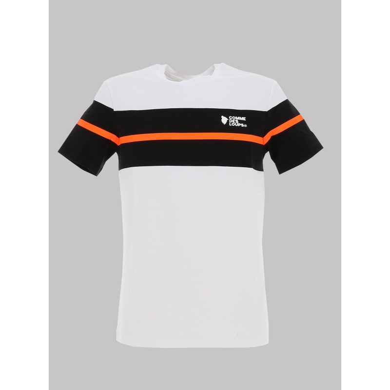 T-shirt winbledon blanc noir orange homme - Comme Des Loups