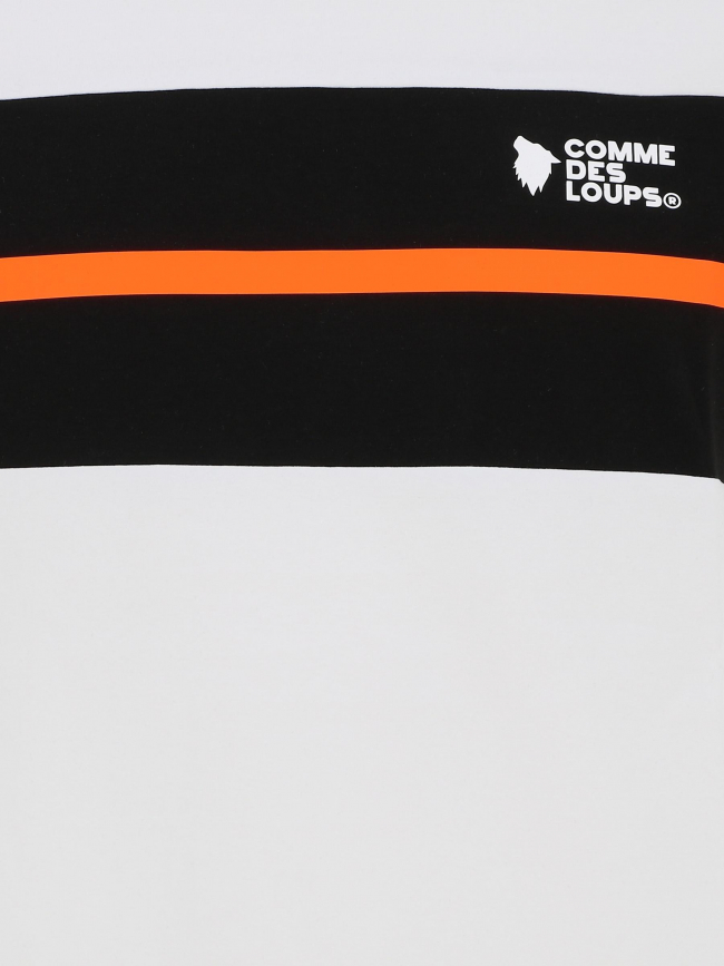 T-shirt winbledon blanc noir orange homme - Comme Des Loups