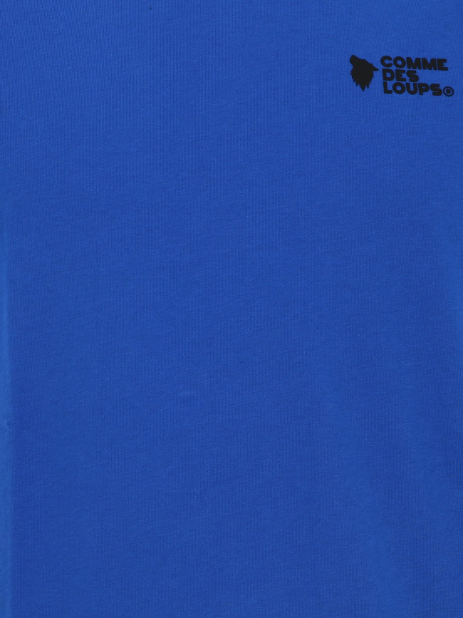 T-shirt uni classico bleu homme - Comme Des Loups