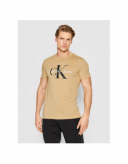 T-shirt seasonal monologo beige homme - Calvin Klein Jeans