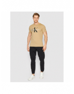 T-shirt seasonal monologo beige homme - Calvin Klein Jeans