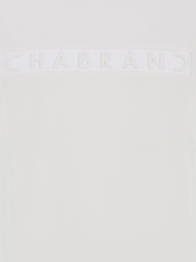 T-shirt logo relief blanc homme - Chabrand