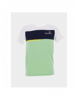 T-shirt incastro vert blanc homme - Sergio Tacchini